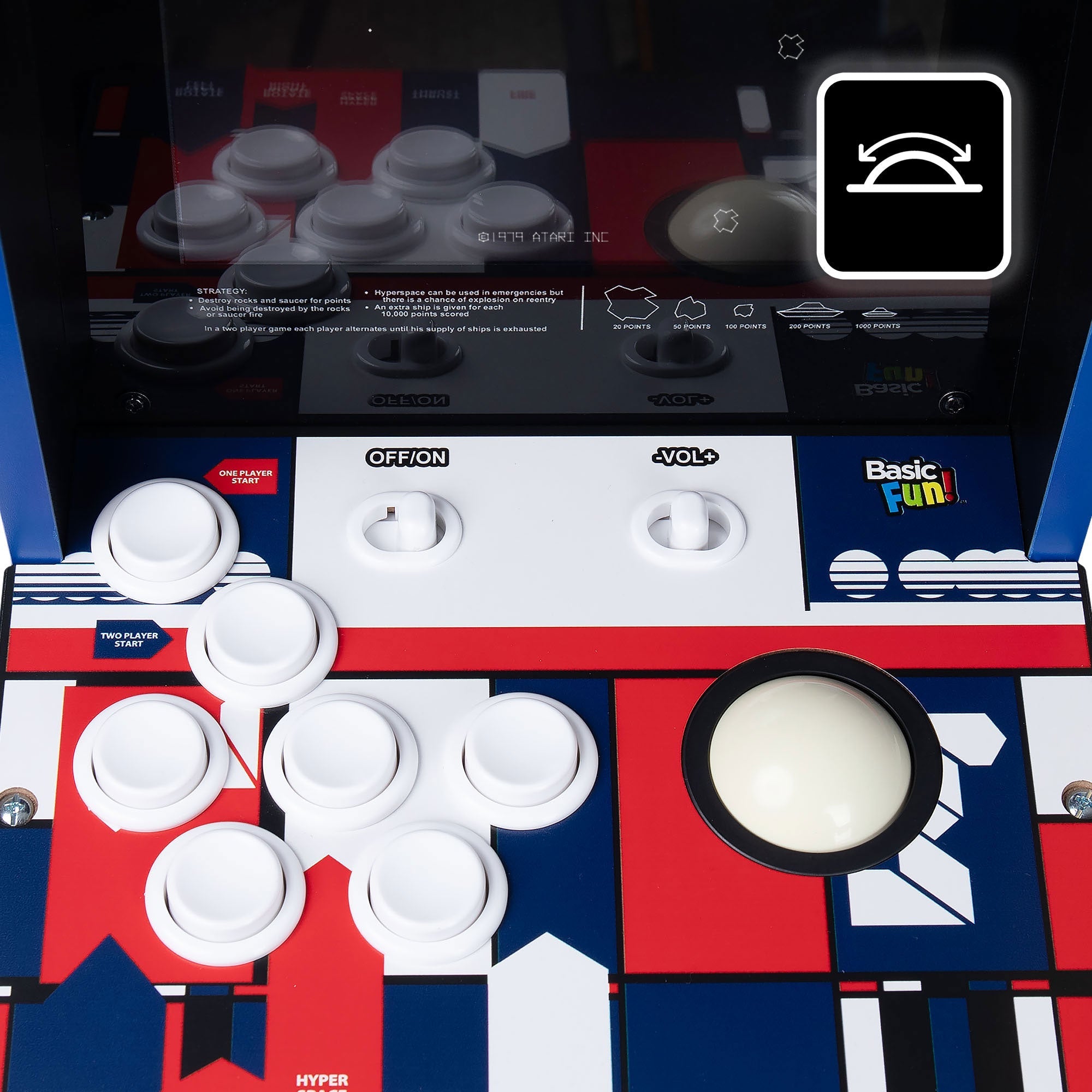 Atari Asteroids Counter Series Arcade Game with 8 Inch Screen - detail view 10