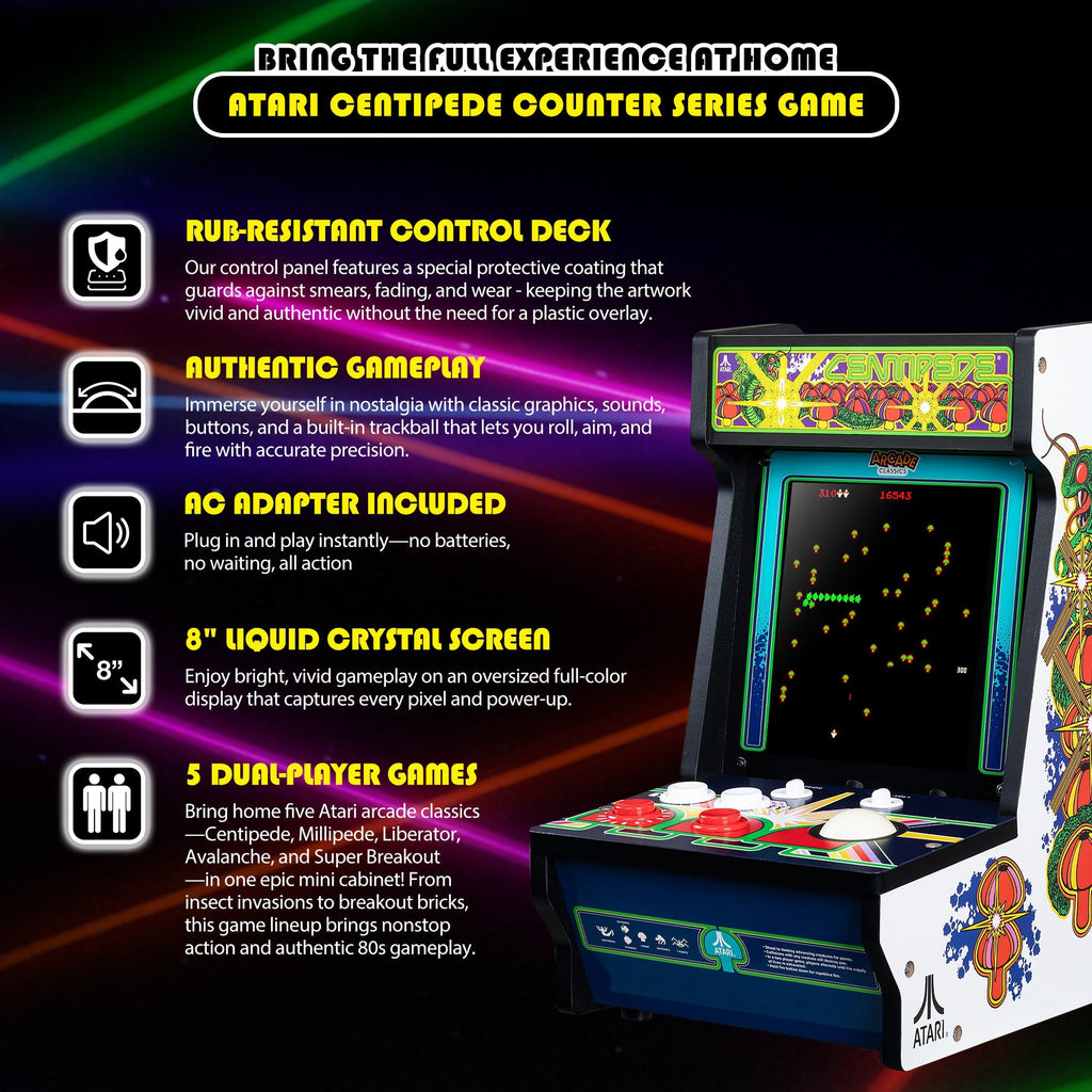 Atari Centipede Counter Series Arcade Game with 8 Inch Screen - detail view 3