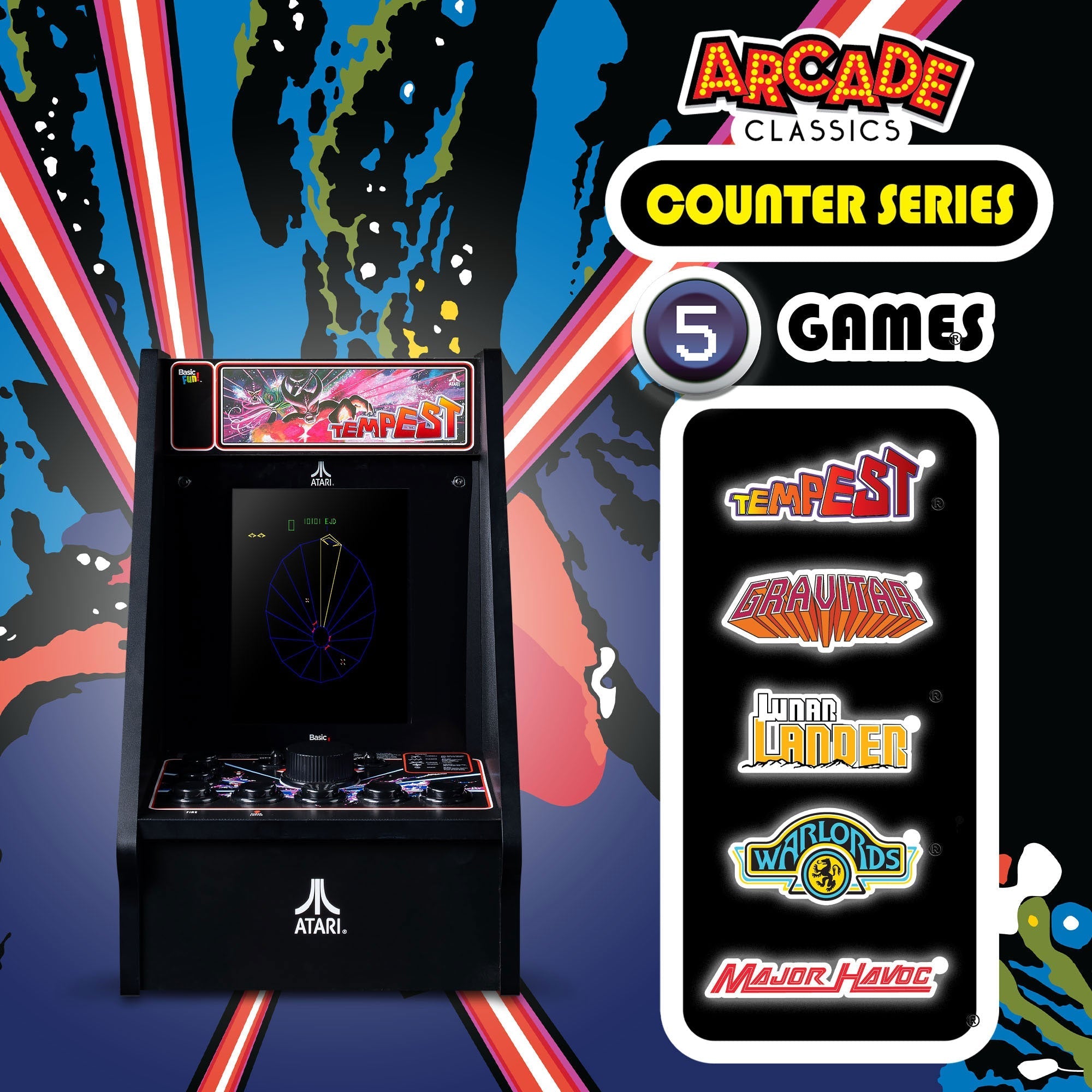 Atari Tempest Counter Series Arcade Game with 8 Inch Screen - detail view 2