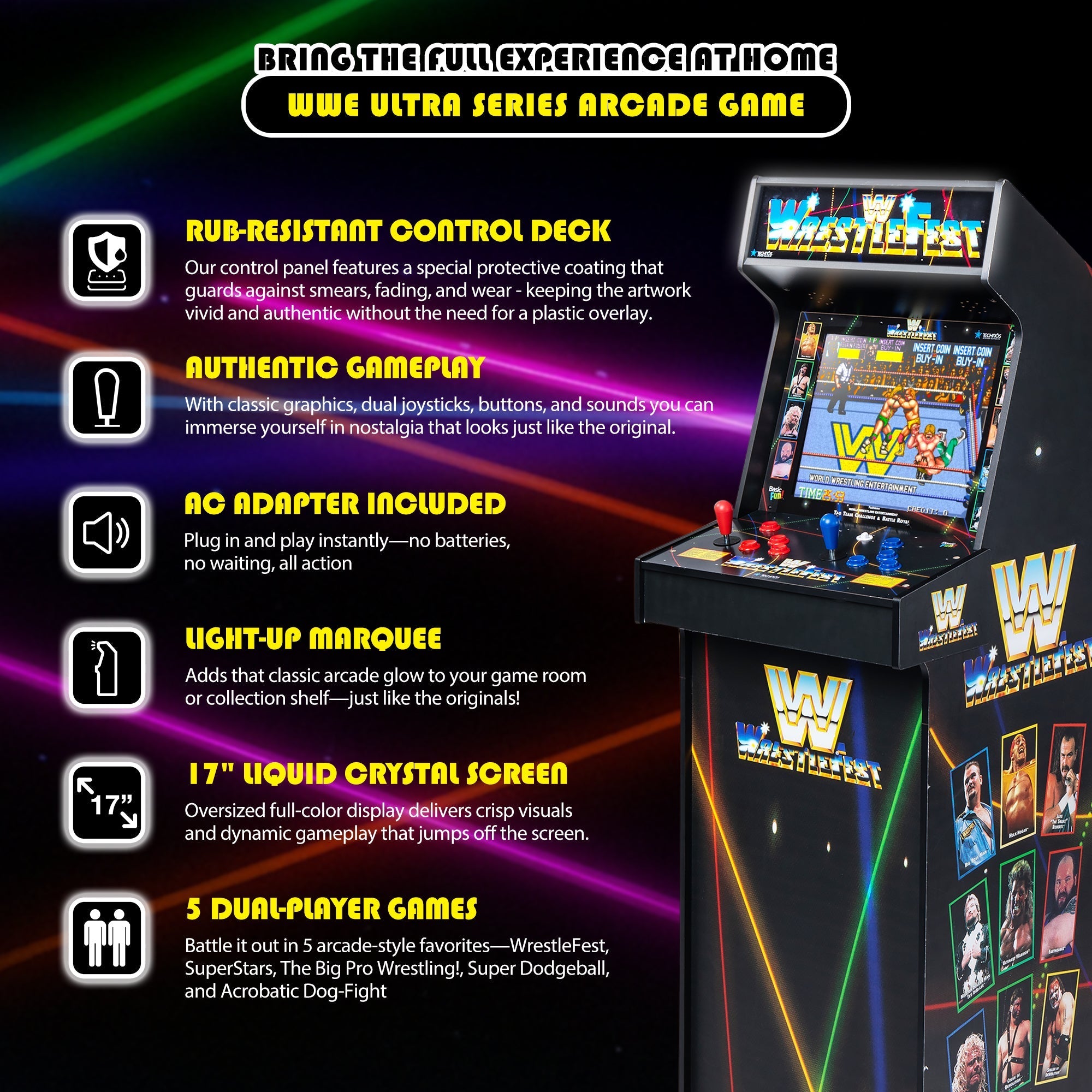 WWE Wrestlefest Ultra Series Arcade Machine - detail view 3