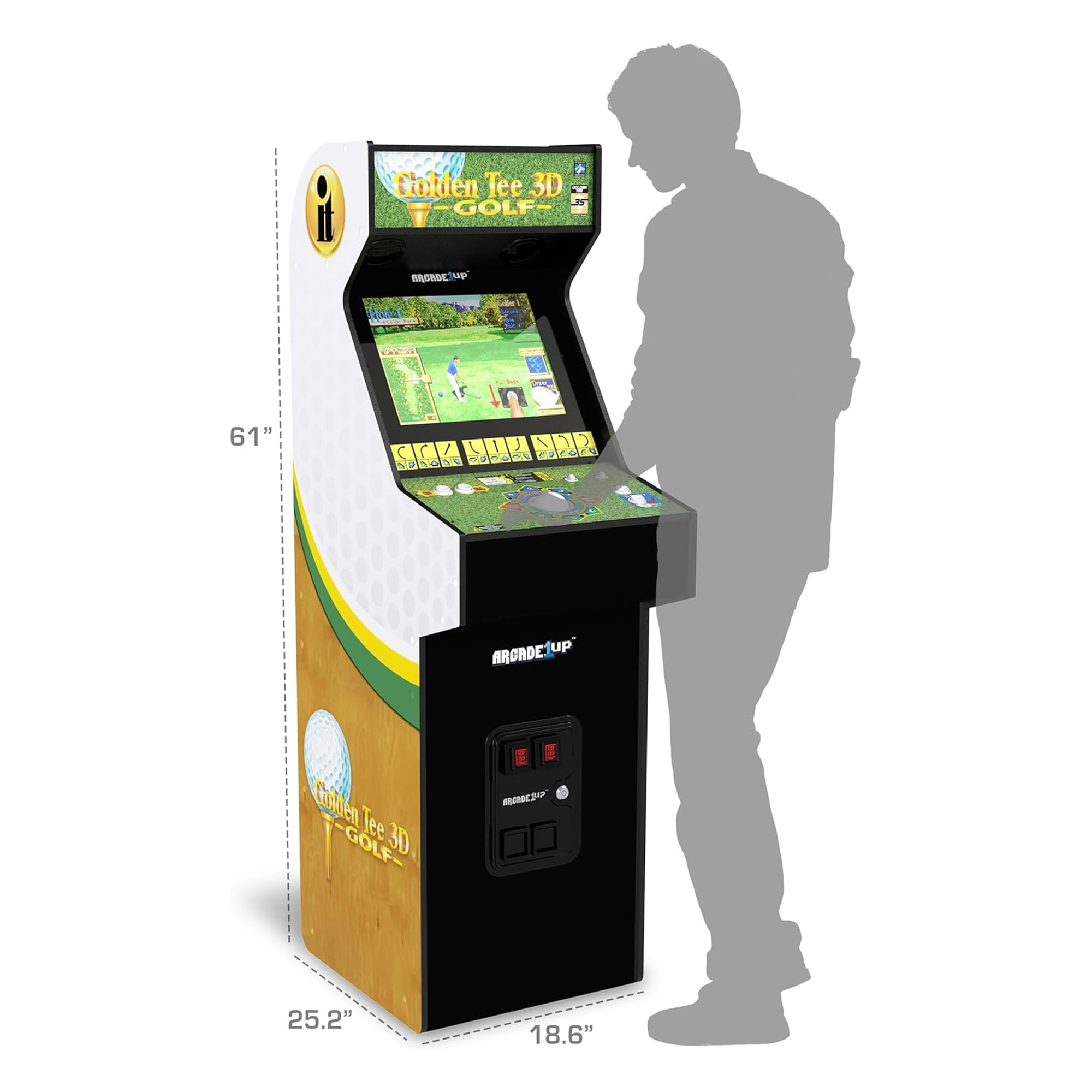 Golden Tee 3D Deluxe Arcade Machine - detail view 3