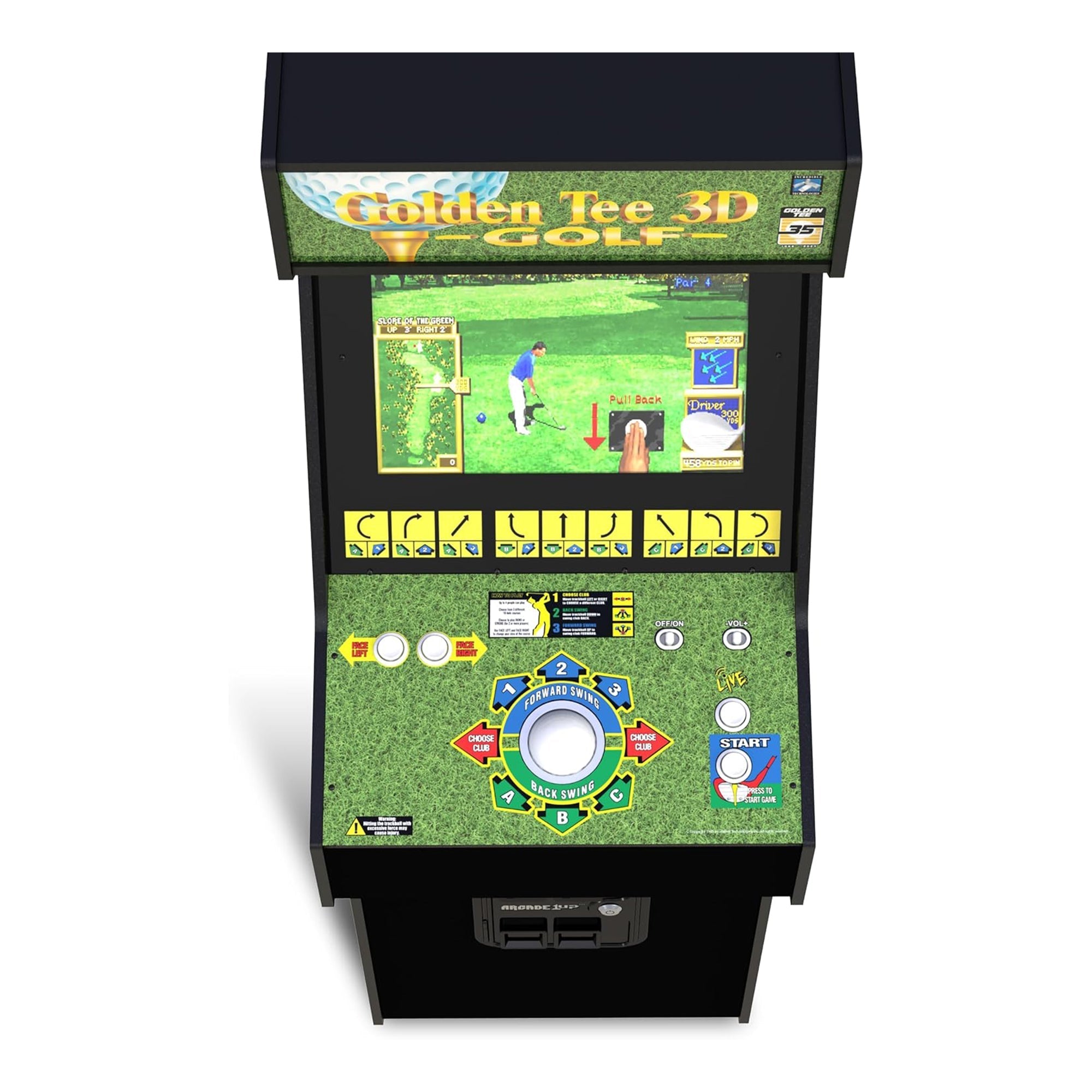 Golden Tee 3D Deluxe Arcade Machine - detail view 7